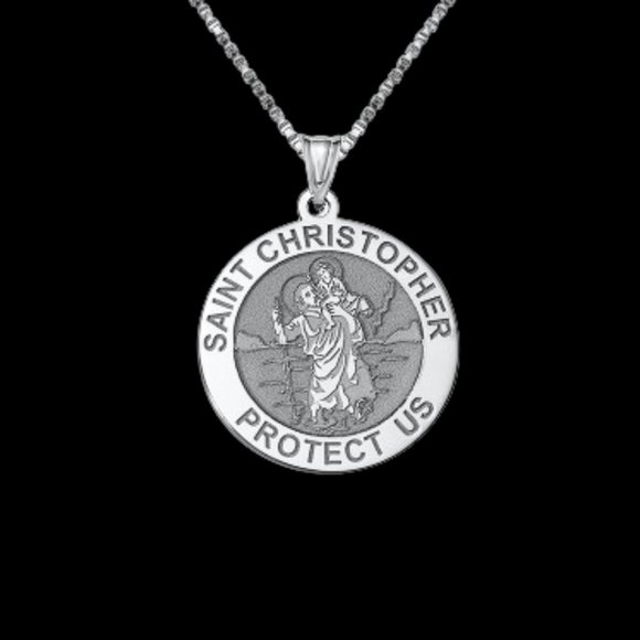 St. Christopher Catholic Medal Necklace - Picture 11 of 12
